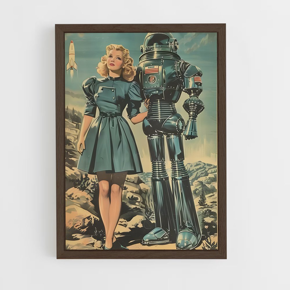 Poster L'Étoile et le Robot – affiche Espace rétro (vue 5)
